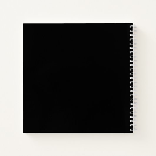 Einfach Mit Monogramm Letter M Black & White Notizblock (Rückseite)