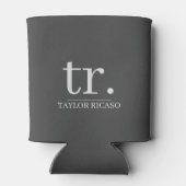 Einfach Mit Monogramm Name Personalisiert Dosenkühler (Rückseite)