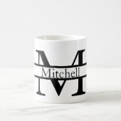 Einfach Mit Monogramm Name Personalisiert Kaffeetasse (Mittel)