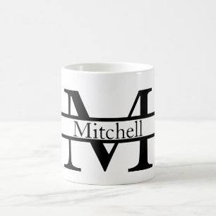 Einfach Mit Monogramm Name Personalisiert Kaffeetasse