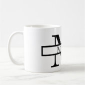 Einfach Mit Monogramm Name Personalisiert Kaffeetasse (Links)
