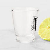 Einfach Mit Monogramm Name Personalisiert Schnapsglas (Links)