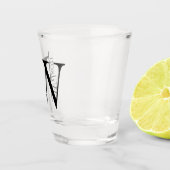 Einfach Mit Monogramm Name Personalisiert Schnapsglas (Rechts)