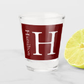 Einfach Mit Monogramm Name Personalisiert Schnapsglas (Vorderseite)