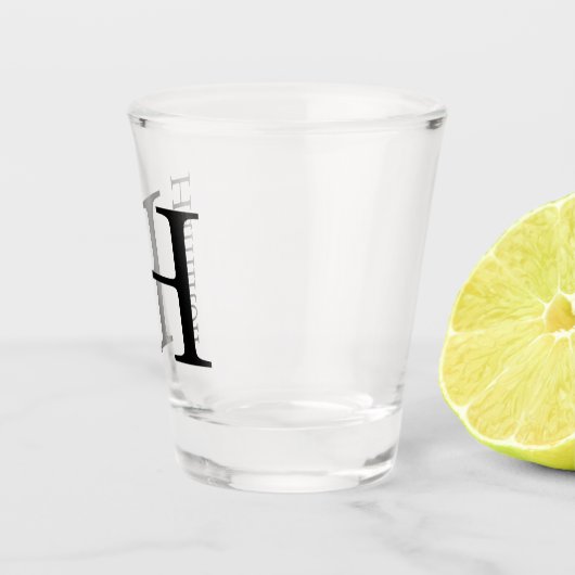 Einfach Mit Monogramm Name Personalisiert Schnapsglas (Rechts)