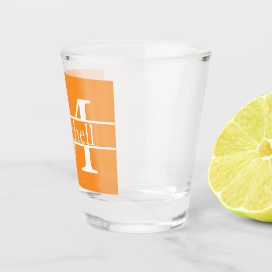 Einfach Mit Monogramm Name Personalisiert Schnapsglas (Rechts)