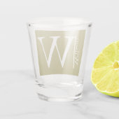 Einfach Mit Monogramm Name Personalisiert Schnapsglas (Rückseite)