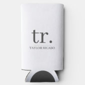 Einfach Mit Monogramm Name Personalisiert Selters Dosenkühler (Rückseite)