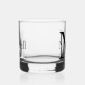 Einfach Mit Monogramm Name Personalisiert Whiskyglas (Links)