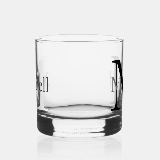 Einfach Mit Monogramm Name Personalisiert Whiskyglas (Links)