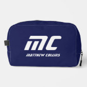 Einfach Mit Monogramm Name Text für ihn Waschbeutel (Vorderseite)