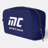 Einfach Mit Monogramm Name Text für ihn Waschbeutel (Rechte Ecke)