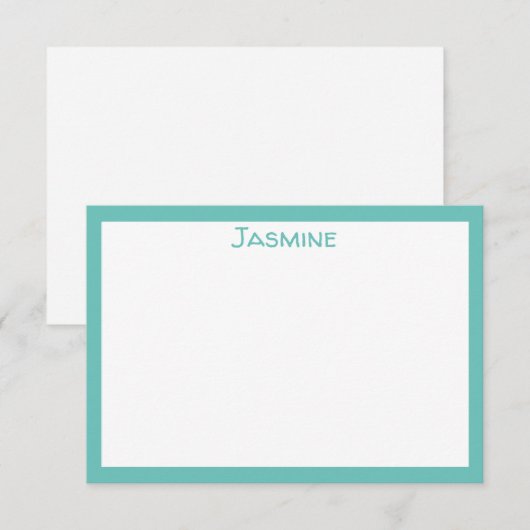 Einfach mit Name Mitteilungskarte (Vorne/Hinten)