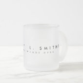 Einfach (mit Namen) Mattglastasse (VorderseiteRechts)