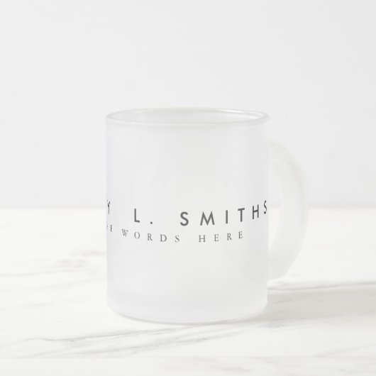 Einfach (mit Namen) Mattglastasse (VorderseiteRechts)