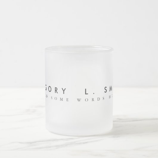 Einfach (mit Namen) Mattglastasse (Mittel)