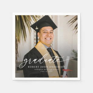 Einfach Modern 2026 Foto Abitur Serviette