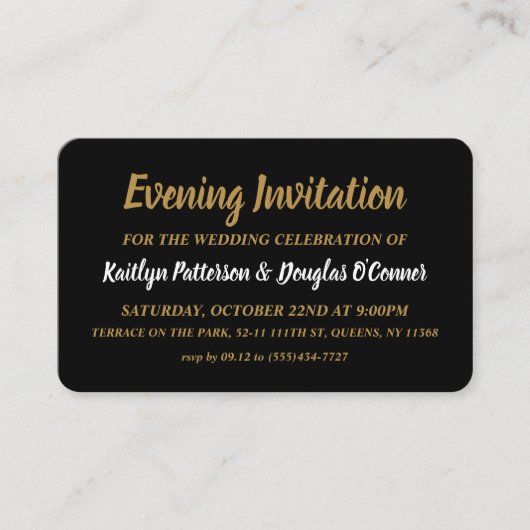 Einfach & modern, Abend Event Ticket Einladung (Vorderseite)