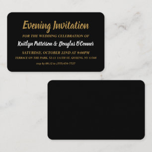 Einfach & modern, Abend Event Ticket Einladung