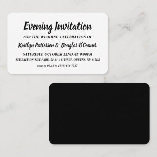 Einfach & modern, Abend Event Ticket Einladung