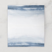 Einfach, modern, Aquarell, blaue Navy-Platzkarte Platzkarte (Außenseite Aufgefaltet)