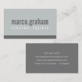 Einfach MODERN BAND minimalistisch maskuline Mono Visitenkarte (Vorne/Hinten)