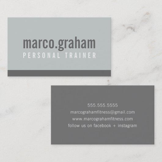 Einfach MODERN BAND minimalistisch maskuline Mono Visitenkarte (Vorne/Hinten)