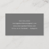 Einfach MODERN BAND minimalistisch maskuline Mono Visitenkarte (Rückseite)