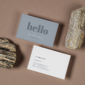 Einfach, modern, blau, grau und weiß, reversibel visitenkarte