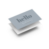 Einfach, modern, blau, grau und weiß, reversibel visitenkarte