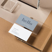 Einfach, modern, blau, grau und weiß, reversibel visitenkarte