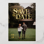 Einfach modern Boho | FOTO SAVE THE DATE Folieneinladung (Vorderseite)