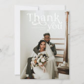 Einfach modern Boho | Foto Wedding Vielen Dank Dankeskarte (Vorderseite)