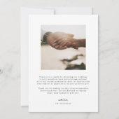 Einfach modern Boho | Foto Wedding Vielen Dank Dankeskarte (Rückseite)