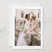 Einfach modern Boho | Foto Wedding Vielen Dank Dankeskarte (Vorderseite)