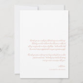 Einfach modern Boho | Foto Wedding Vielen Dank Dankeskarte (Rückseite)