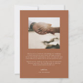 Einfach modern Boho | Foto Wedding Vielen Dank Dankeskarte (Rückseite)