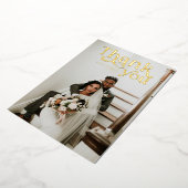 Einfach modern Boho | Foto Wedding Vielen Dank Folieneinladung (Gedreht)