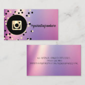 Einfach modern, Dots Instagram Social Media Visitenkarte (Vorne/Hinten)