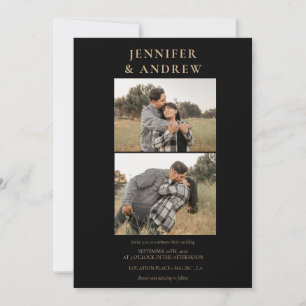 Einfach Modern Elegant   Foto-Hochzeits-Einladung Einladung