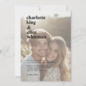 Einfach, modern, Foto, Hochzeit, Einladung (Vorderseite)