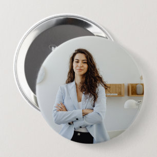 Einfach Modern Foto Rund 4 Zoll Button