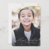 Einfach modern froh Weihnachten ein Foto stilvoll (Vorderseite)