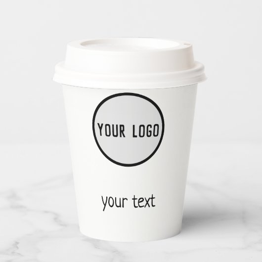 EINFACH MODERN FÜGEN SIE IHR LOGO fröhlichen Weihn Pappbecher (Vorderseite)