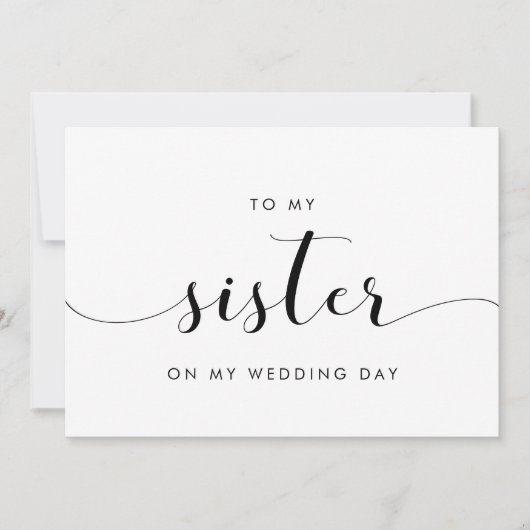 Einfach modern Für meine Schwester auf meiner Hoch Einladung (Vorderseite)