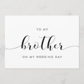 Einfach modern Für meinen Bruder auf meiner Hochze Einladung (Vorderseite)