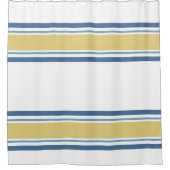 Einfach, modern gelb und blau gestreift duschvorhang (Vorderseite)