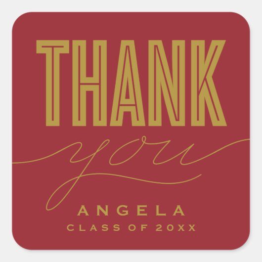 EINFACH MODERN GESTALTET, DANN DANN, DASS DU EINEN QUADRATISCHER AUFKLEBER (Vorderseite)