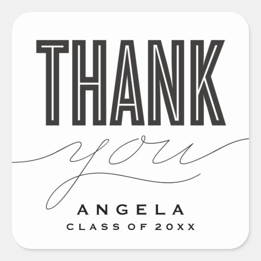 EINFACH MODERN GESTALTET, DANN DANN, DASS DU EINEN QUADRATISCHER AUFKLEBER (Vorderseite)