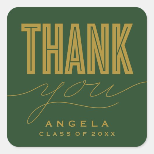 EINFACH MODERN GESTALTET, DANN DANN, DASS DU EINEN QUADRATISCHER AUFKLEBER (Vorderseite)